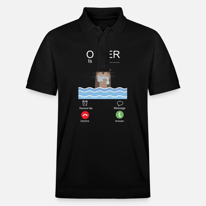 Otter Phone Display Otter Is - Stanley/Stella Unisex Bio-Poloshirt PREPSTER - Schwarz