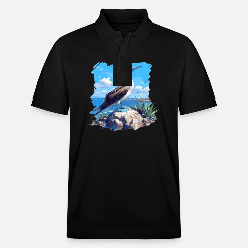 Blaufußtölpel - Stanley/Stella Unisex Bio-Poloshirt PREPSTER - Schwarz