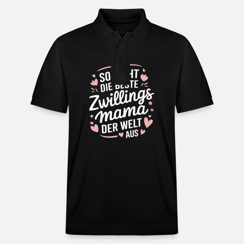 Zwillingsmama - Stanley/Stella Unisex Bio-Poloshirt PREPSTER - Schwarz