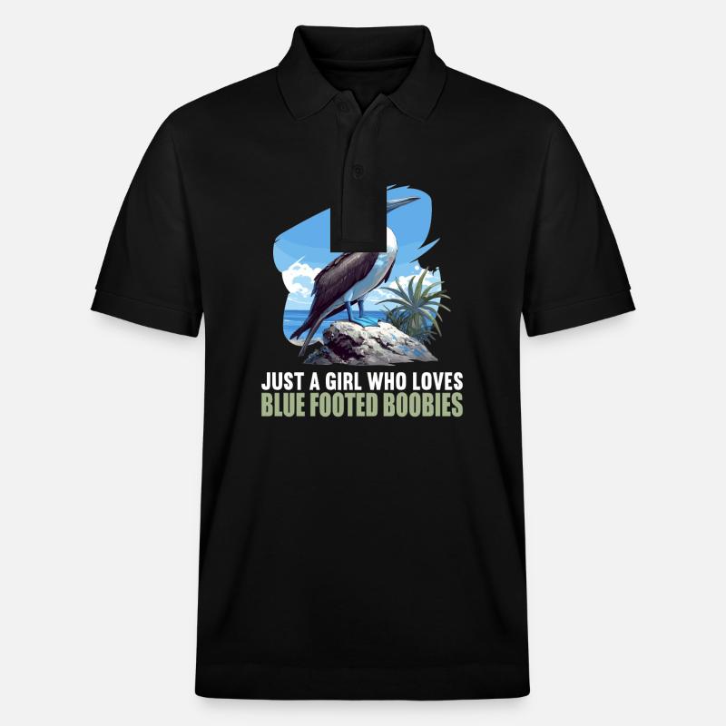 Blaufußtölpel - Stanley/Stella Unisex Bio-Poloshirt PREPSTER - Schwarz