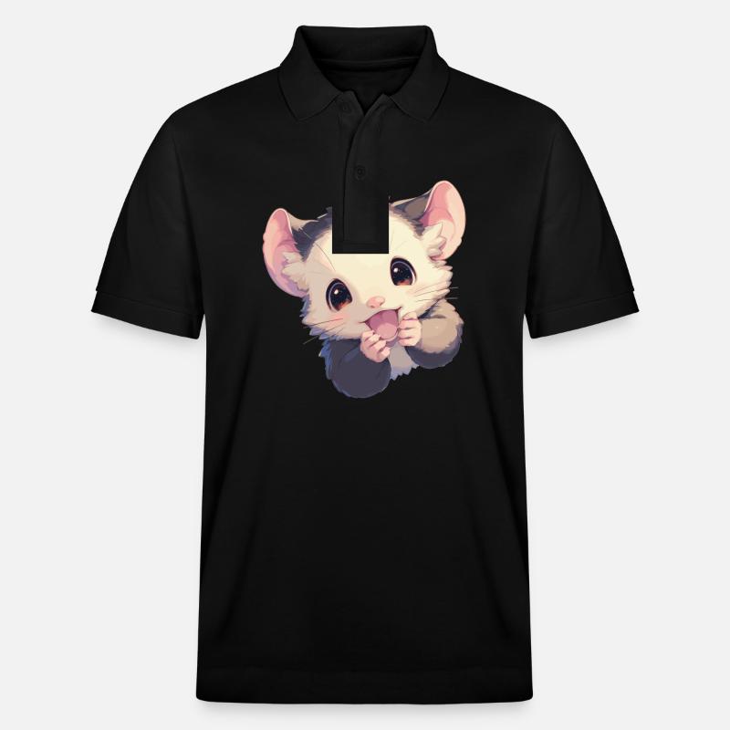 Opossum Opossums - Stanley/Stella Unisex Bio-Poloshirt PREPSTER - Schwarz