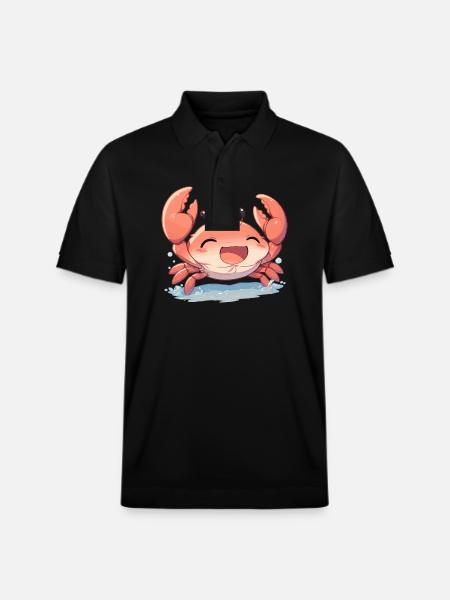 Crab Crab - Stanley/Stella Unisex Organic Polo Shirt PREPSTER - black