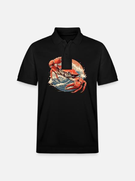 Crab Crab - Stanley/Stella Unisex Organic Polo Shirt PREPSTER - black