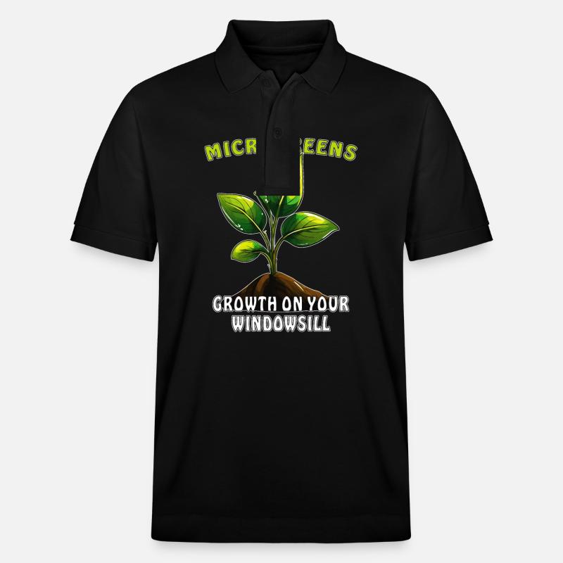 MICROGREENS GROWTH ON YOUR WINDOWSILL - Stanley/Stella Unisex Bio-Poloshirt PREPSTER - Schwarz