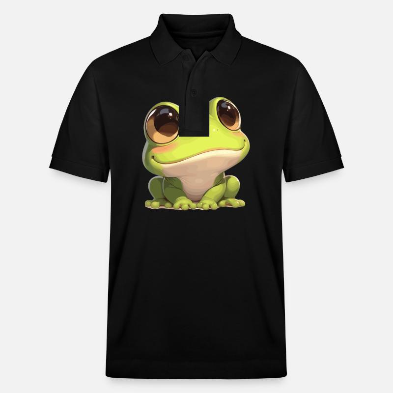 Frosch Frösche - Stanley/Stella Unisex Bio-Poloshirt PREPSTER - Schwarz
