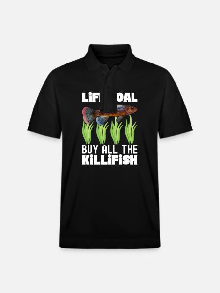 Killifisch Aquarium Fish Lovers - Stanley/Stella Unisex Organic Polo Shirt PREPSTER - black