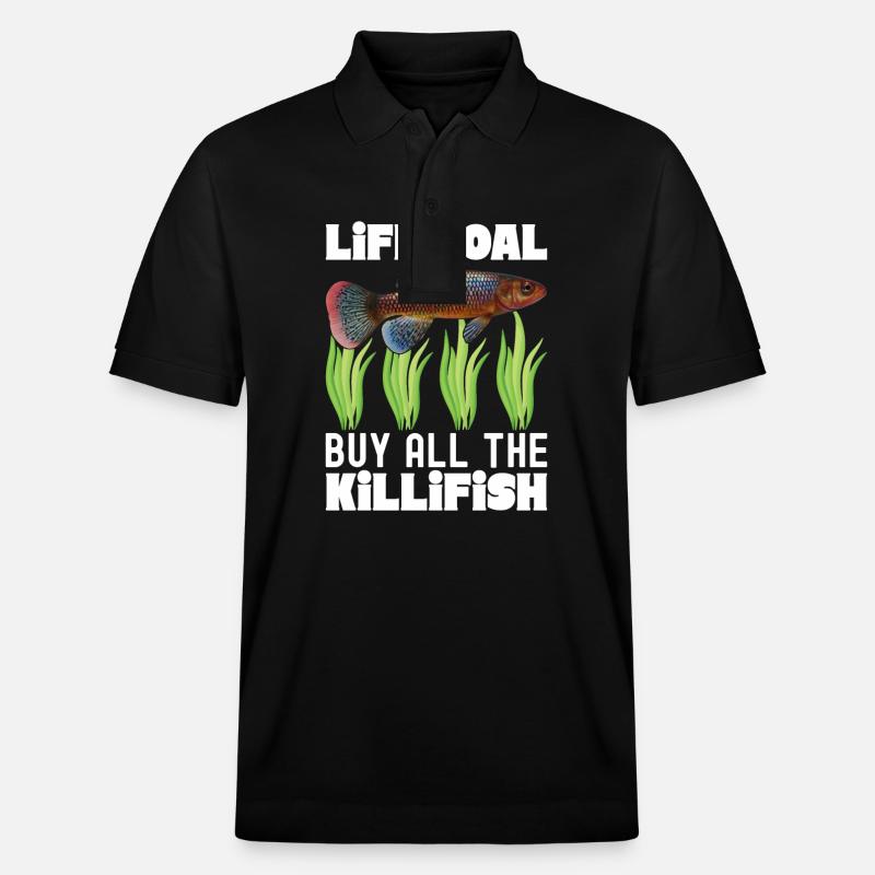 Killifisch Aquarium Amateurs de poissons - Polo PREPSTER bio Stanley/Stella Unisexe - noir