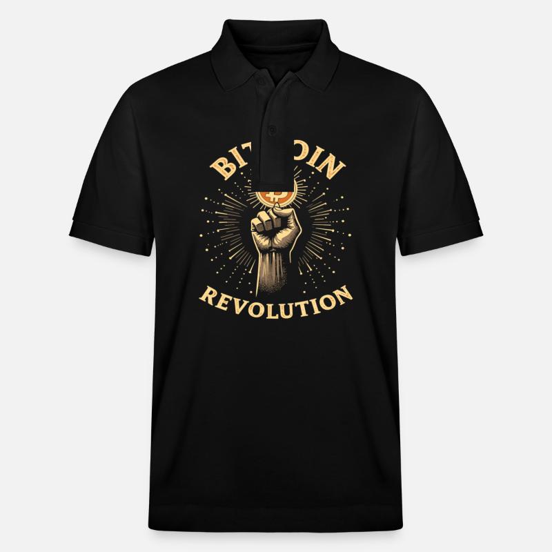 Bitcoin Revolution - Stanley/Stella Unisex Bio-Poloshirt PREPSTER - Schwarz
