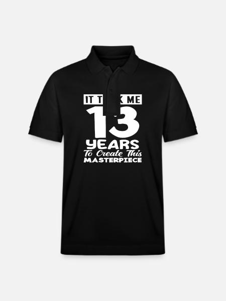 13e anniversaire Chef-d’œuvre 13 ans - Polo PREPSTER bio Stanley/Stella Unisexe - noir