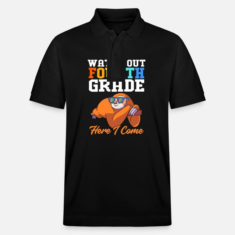 4e année - Polo PREPSTER bio Stanley/Stella Unisexe - noir