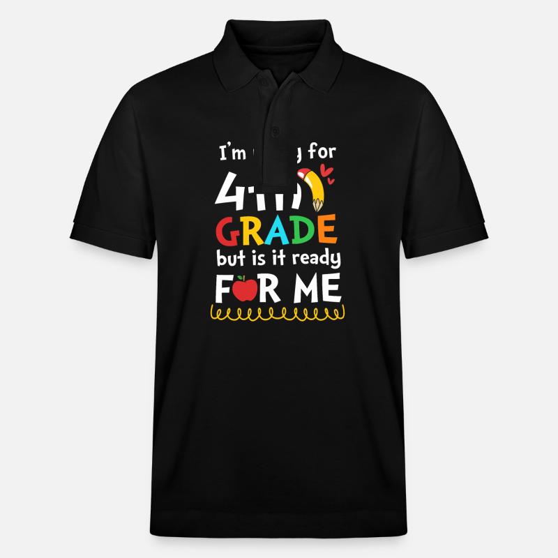 4e année - Polo PREPSTER bio Stanley/Stella Unisexe - noir