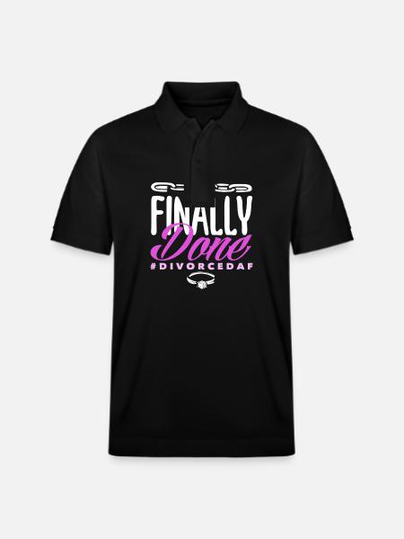 Finally Made Celebrate Divorce - Stanley/Stella Unisex Organic Polo Shirt PREPSTER - black