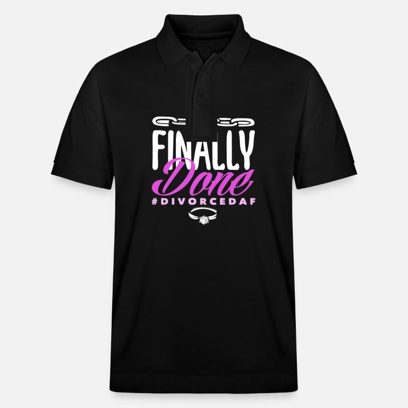 Endlich Gemacht Feiern Scheidung - Stanley/Stella Unisex Bio-Poloshirt PREPSTER - Schwarz