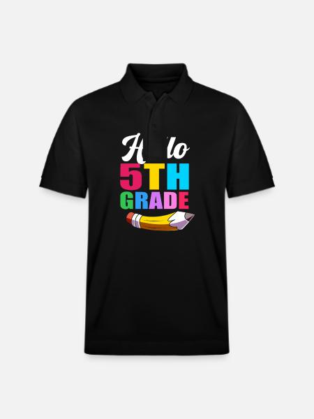 5th Grade - Stanley/Stella Unisex Organic Polo Shirt PREPSTER - black