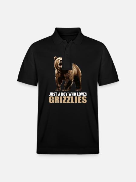 grizzly bears Grizzly bear - Stanley/Stella Unisex Organic Polo Shirt PREPSTER - black