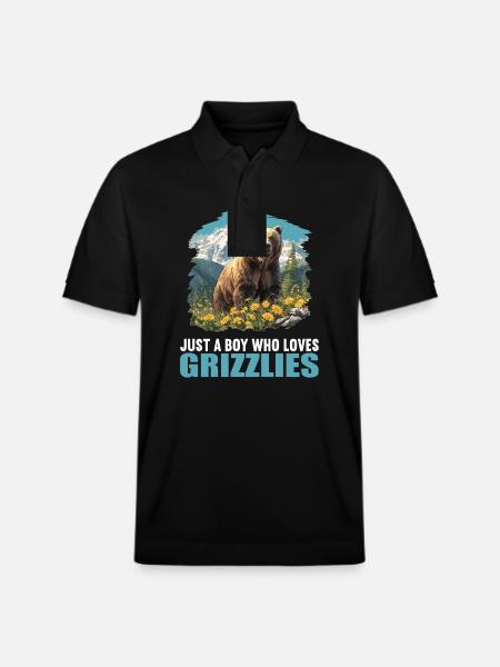 grizzly bears Grizzly bear - Stanley/Stella Unisex Organic Polo Shirt PREPSTER - black