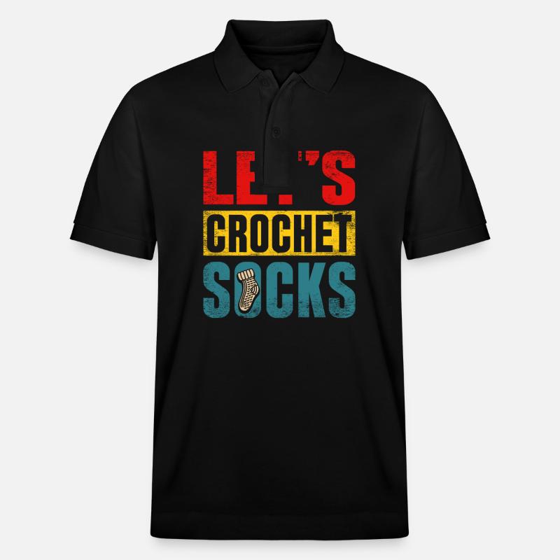 Let's crochet socks - Stanley/Stella Unisex Bio-Poloshirt PREPSTER - Schwarz