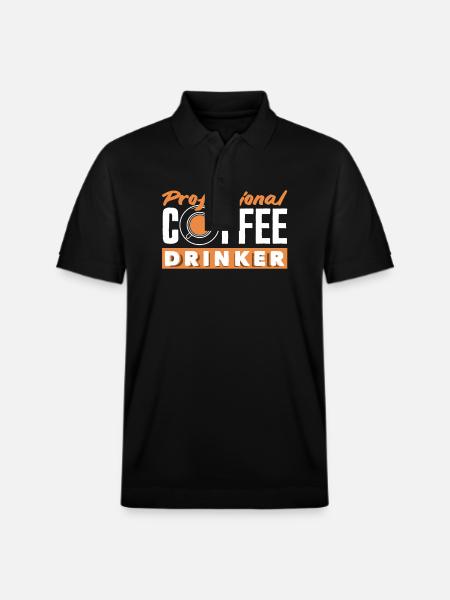 Professional coffee lover - Stanley/Stella Unisex Organic Polo Shirt PREPSTER - black