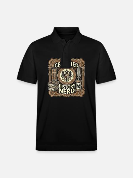 Zertifizierter Geschichts-Nerd - Stanley/Stella Unisex Bio-Poloshirt PREPSTER - Schwarz