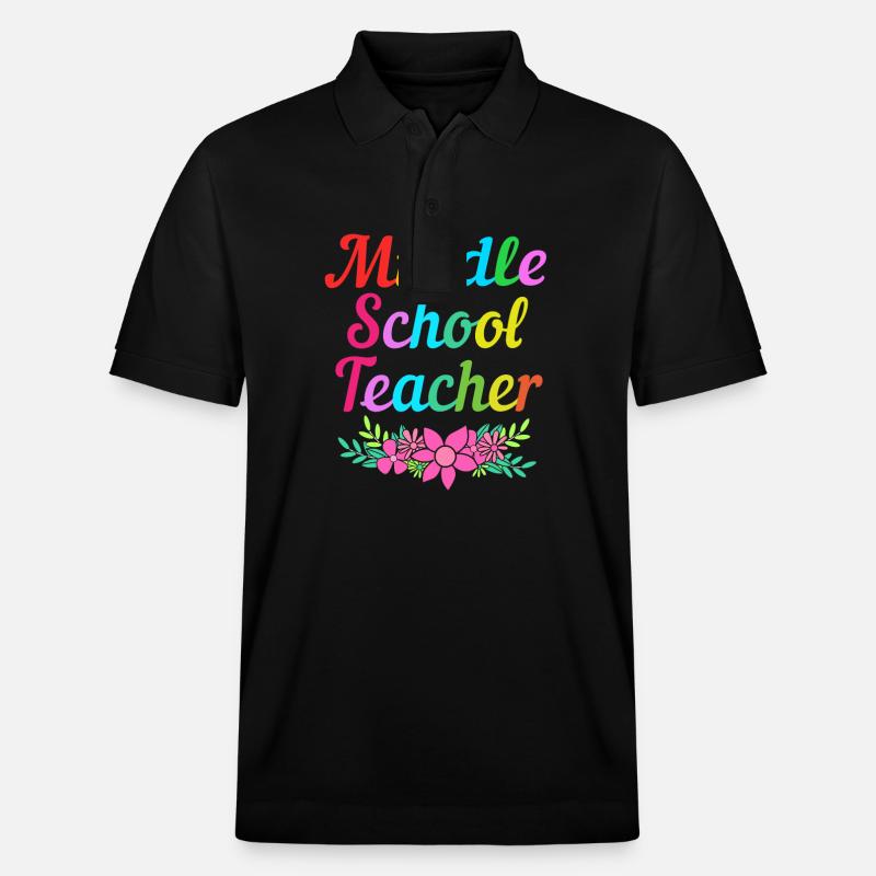 Lehrer der Mittelstufe - Stanley/Stella Unisex Bio-Poloshirt PREPSTER - Schwarz