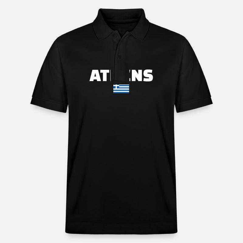 Athènes Grèce Drapeau grec Grec - Polo PREPSTER bio Stanley/Stella Unisexe - noir