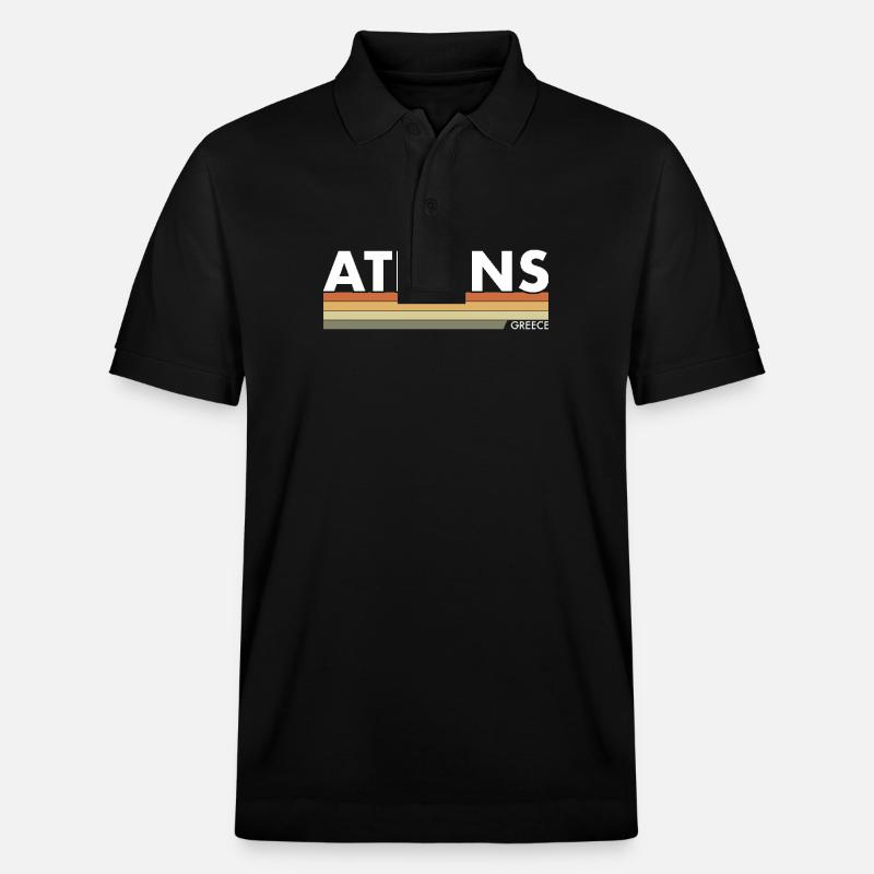 Athènes Grèce Grec Grec - Polo PREPSTER bio Stanley/Stella Unisexe - noir