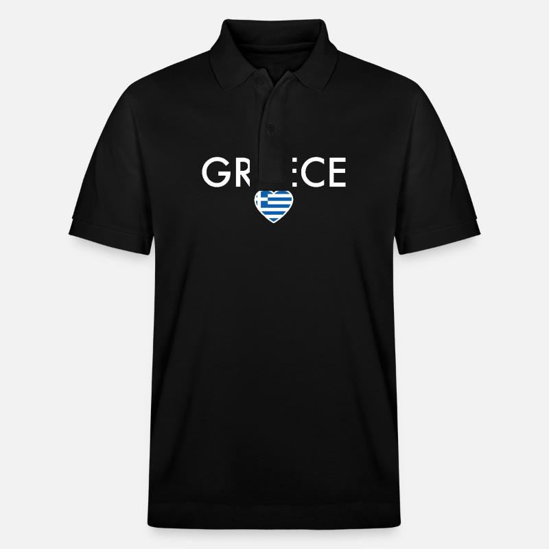 Grèce Grèce Drapeau grec Grec - Polo PREPSTER bio Stanley/Stella Unisexe - noir
