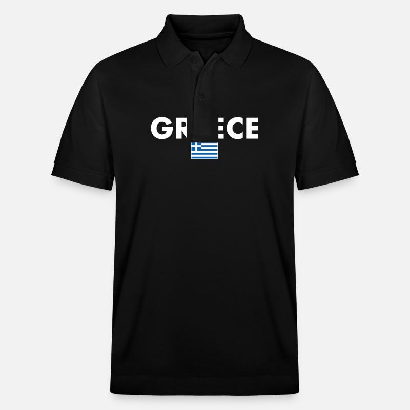 Grèce Grèce Drapeau grec Grec - Polo PREPSTER bio Stanley/Stella Unisexe - noir