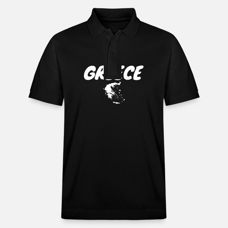 Grèce Grèce Carte Grèce Grèce - Polo PREPSTER bio Stanley/Stella Unisexe - noir