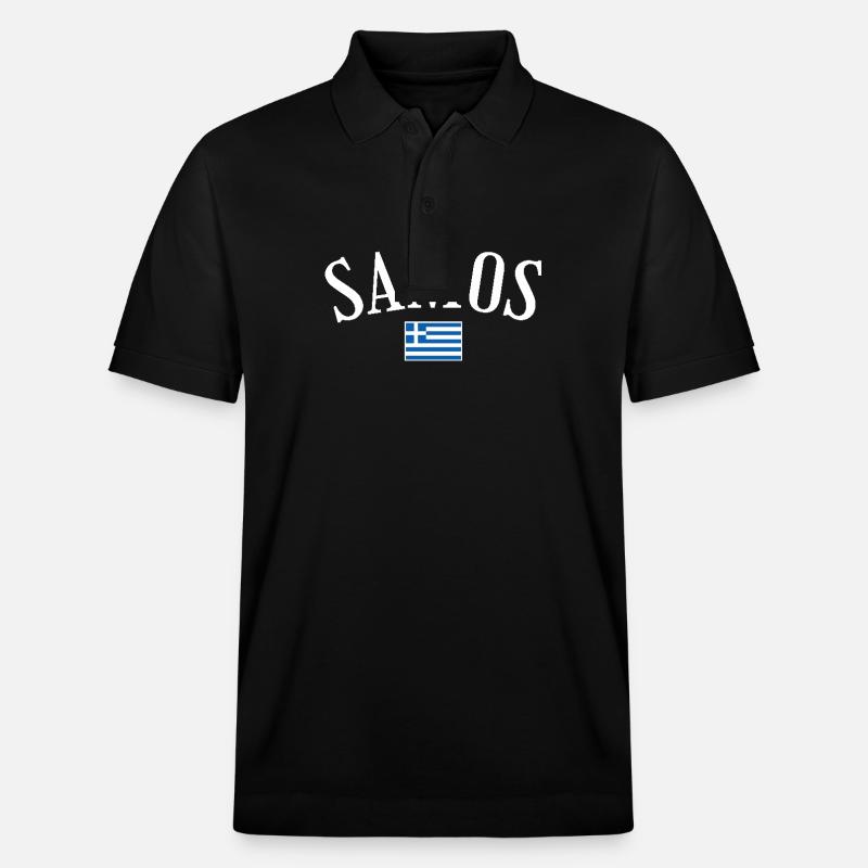 Samos Grèce Drapeau grec Grec - Polo PREPSTER bio Stanley/Stella Unisexe - noir