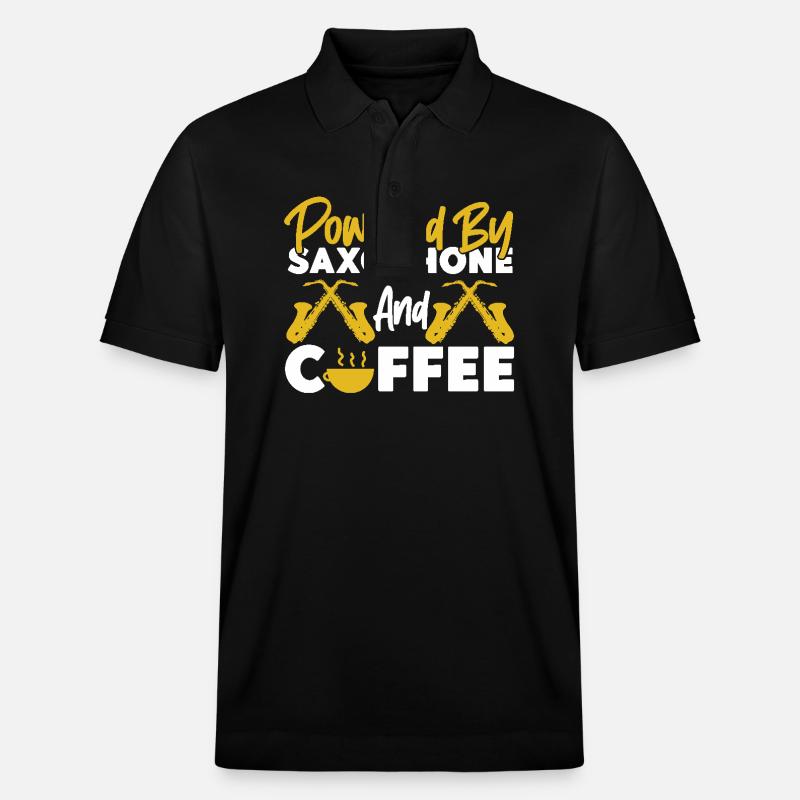 Saxophone Café Propulsé par - Polo PREPSTER bio Stanley/Stella Unisexe - noir