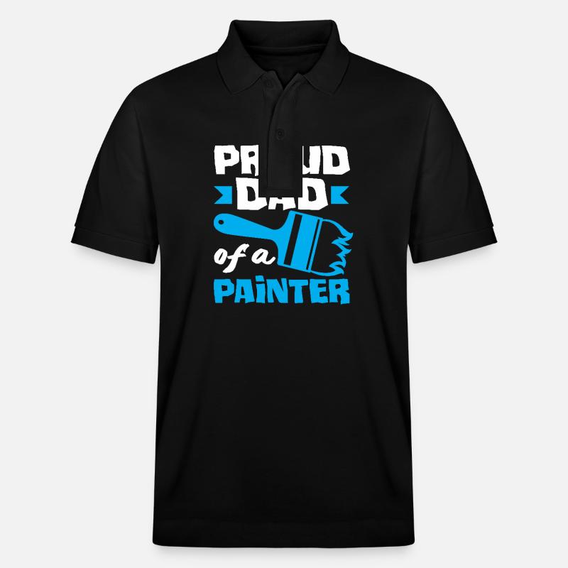 Stolzer Papa Eines Malers Perfekt - Stanley/Stella Unisex Bio-Poloshirt PREPSTER - Schwarz