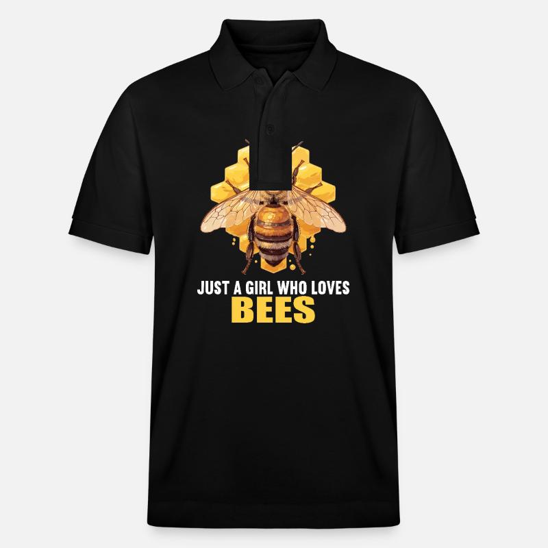 Bienen Biene - Stanley/Stella Unisex Bio-Poloshirt PREPSTER - Schwarz