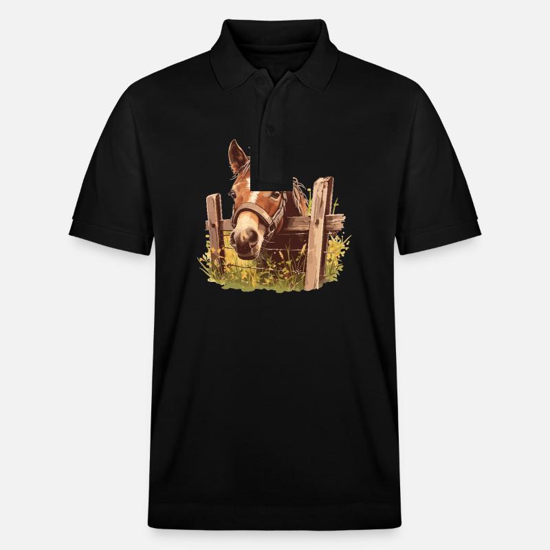 Chevaux Cheval - Polo PREPSTER bio Stanley/Stella Unisexe - noir