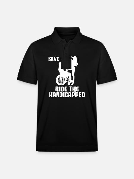 Handicapped Empowerment Illustration for - Stanley/Stella Unisex Organic Polo Shirt PREPSTER - black