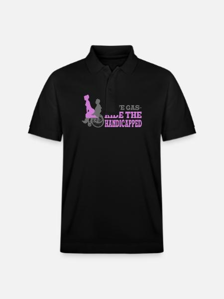 Handicapped Empowerment Illustration for - Stanley/Stella Unisex Organic Polo Shirt PREPSTER - black