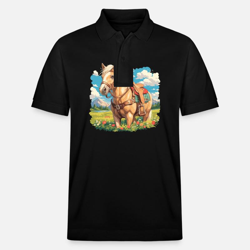 Chevaux Cheval - Polo PREPSTER bio Stanley/Stella Unisexe - noir