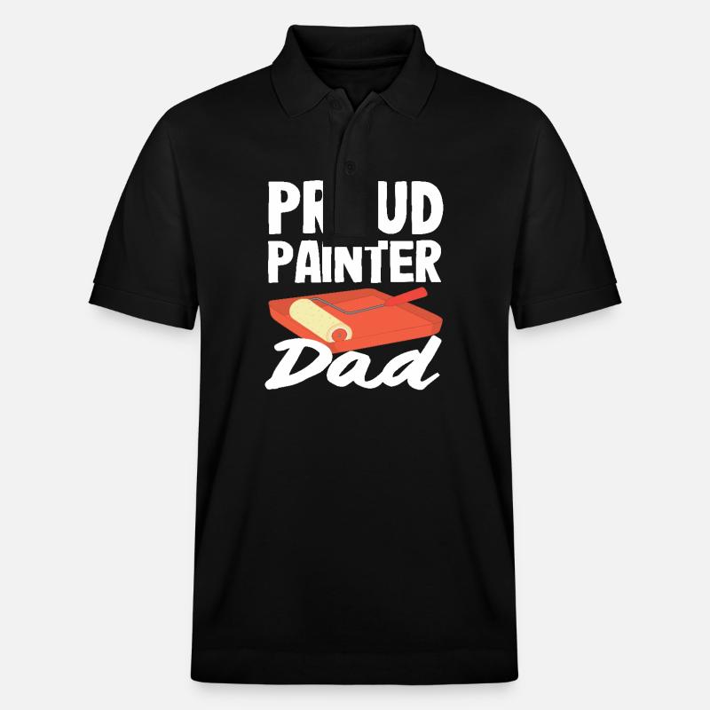 Fier papa peintre - Polo PREPSTER bio Stanley/Stella Unisexe - noir