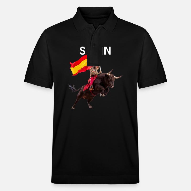ESPAGNOL ESPAGNE - Polo PREPSTER bio Stanley/Stella Unisexe - noir