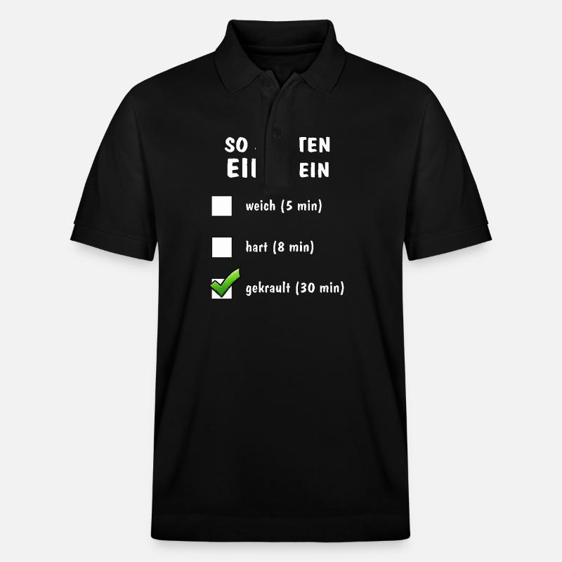 SO SOLLTEN EIER SEIN - Stanley/Stella Unisex Bio-Poloshirt PREPSTER - Schwarz