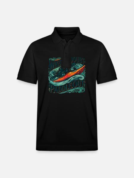Im Zweifelsfall rauspaddeln - Stanley/Stella Unisex Bio-Poloshirt PREPSTER - Schwarz