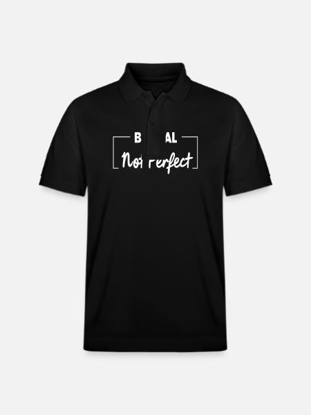 Be Real Motiv Inspiration Self-Confidence - Stanley/Stella Unisex Organic Polo Shirt PREPSTER - black