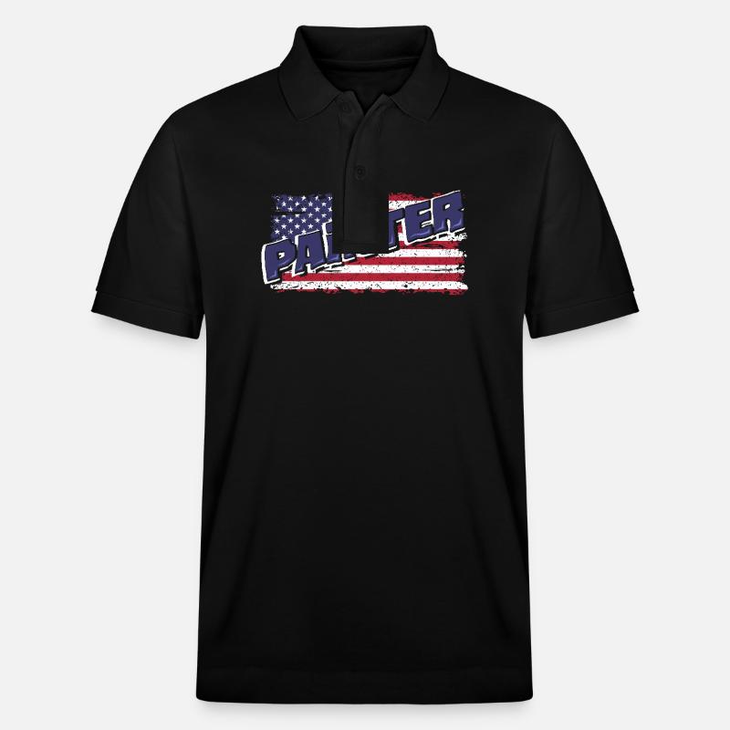 Peintre Pride Drapeau Américain - Polo PREPSTER bio Stanley/Stella Unisexe - noir