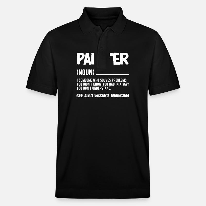 Painter: Wizard and Magician Definition - Stanley/Stella Unisex Organic Polo Shirt PREPSTER - black