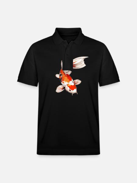 Koi Koi Carp - Stanley/Stella Unisex Organic Polo Shirt PREPSTER - black