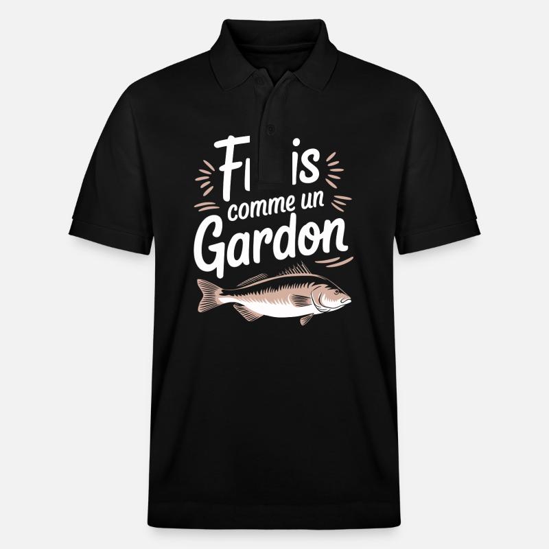 Frais comme un gardon - Polo PREPSTER bio Stanley/Stella Unisexe - noir