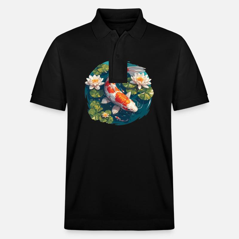 Kois Koi Karpfen - Stanley/Stella Unisex Bio-Poloshirt PREPSTER - Schwarz