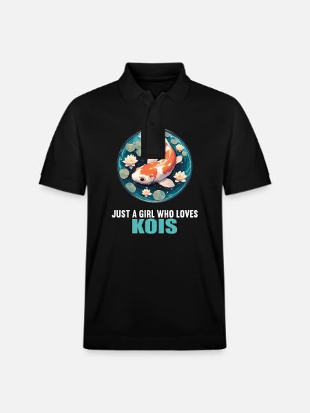 Koi Koi Carp - Stanley/Stella Unisex Organic Polo Shirt PREPSTER - black
