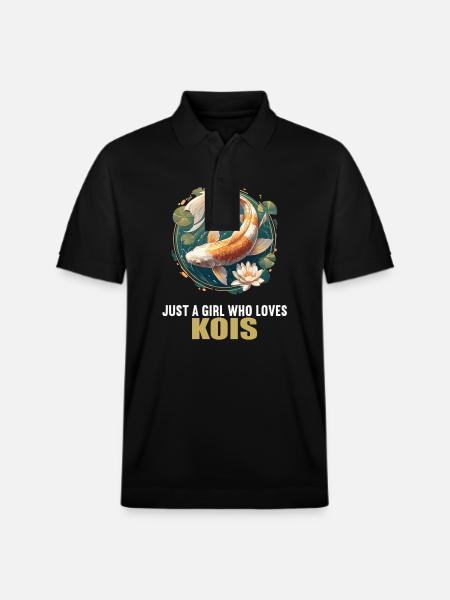 Koi Koi Carp - Stanley/Stella Unisex Organic Polo Shirt PREPSTER - black