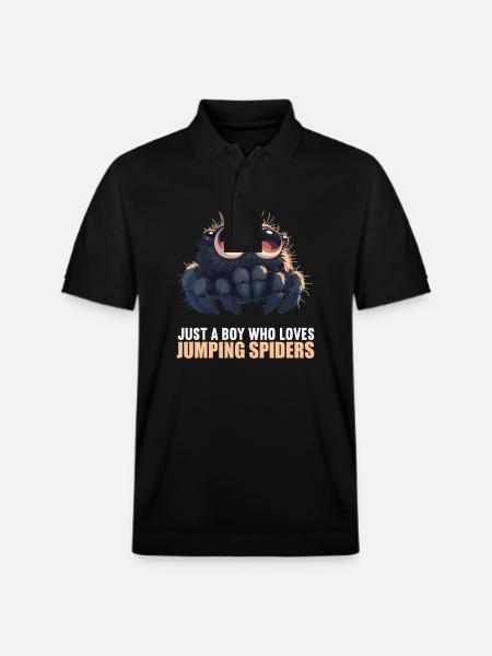 Jumping Spider Springspinnen Springspinne - Stanley/Stella Unisex Organic Polo Shirt PREPSTER - black